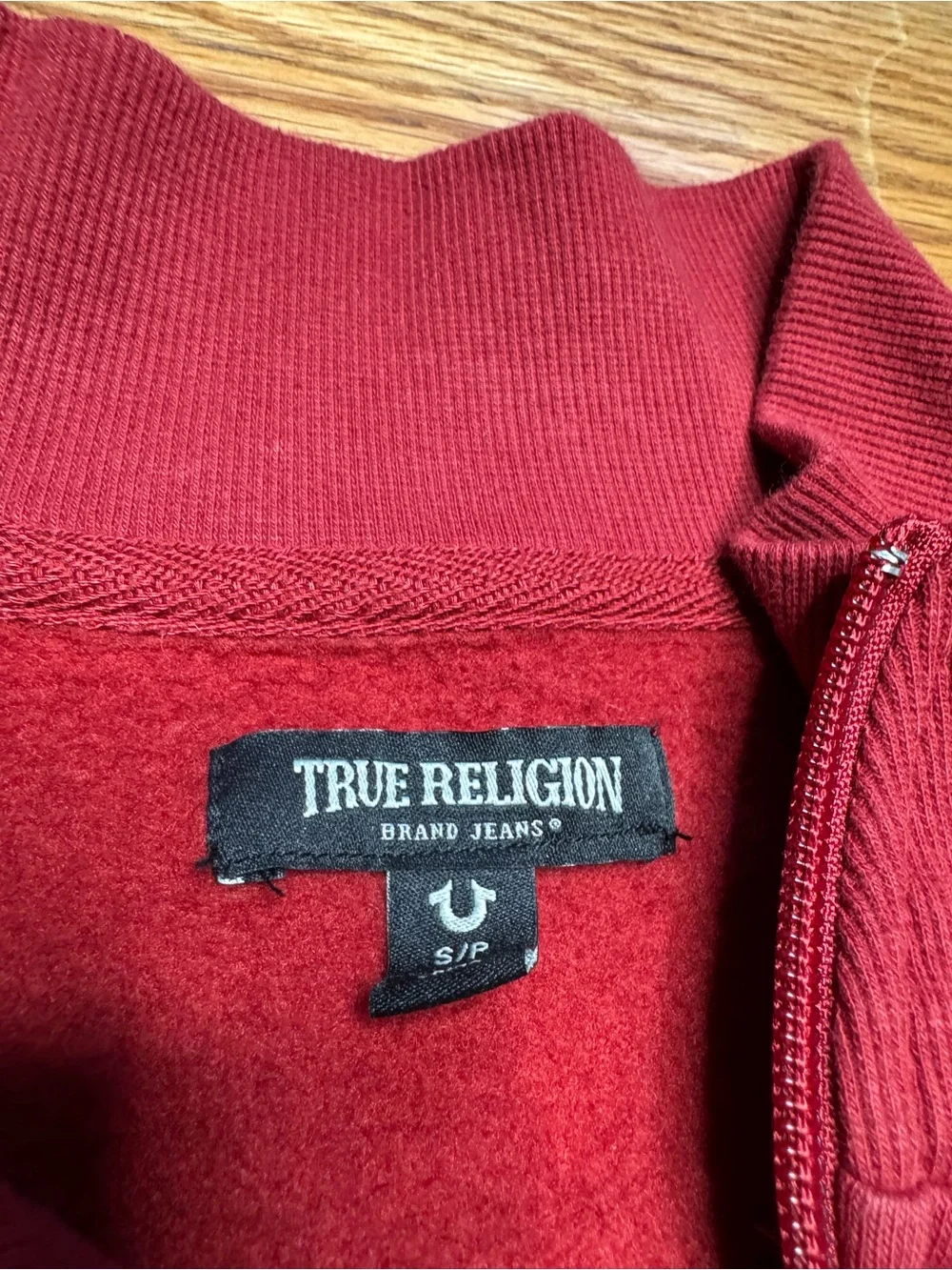 True Religion Zip Up Track Jacket Red Men’s Small Preowned 2000s